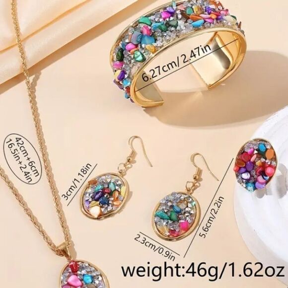 Six Piece Color Block Jewelry & Watch Set  - Picture 6 of 6